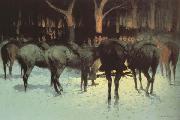Frederic Remington The Winter Campaign (mk43) oil painting reproduction